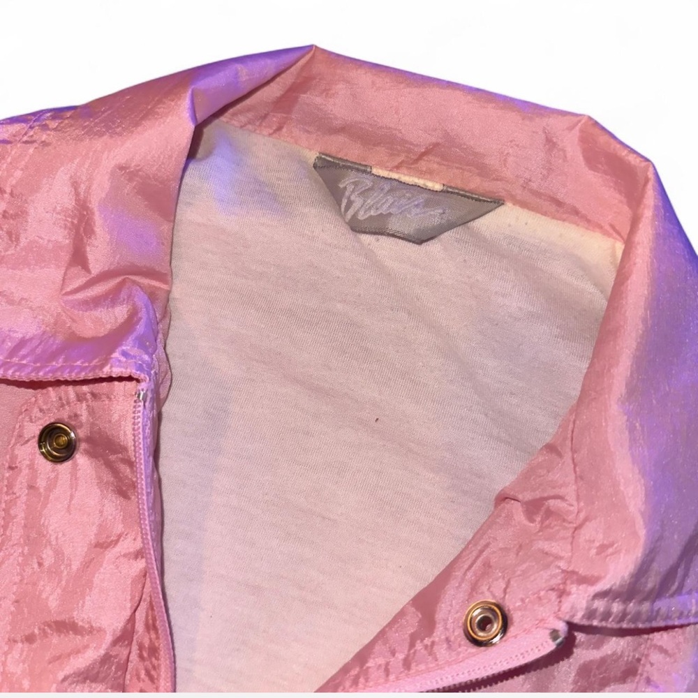 Vintage Blair Pink Satin Varsity Bomber Jacket Girly Streetwear Casual‎ Womens M - Picture 2 of 7